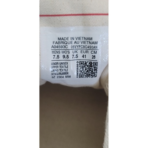 Converse Chuck 70 Chuck OX Canvas Sneakers Dunescape A04593C M 7.5 / W 9.5 - Picture 8 of 12